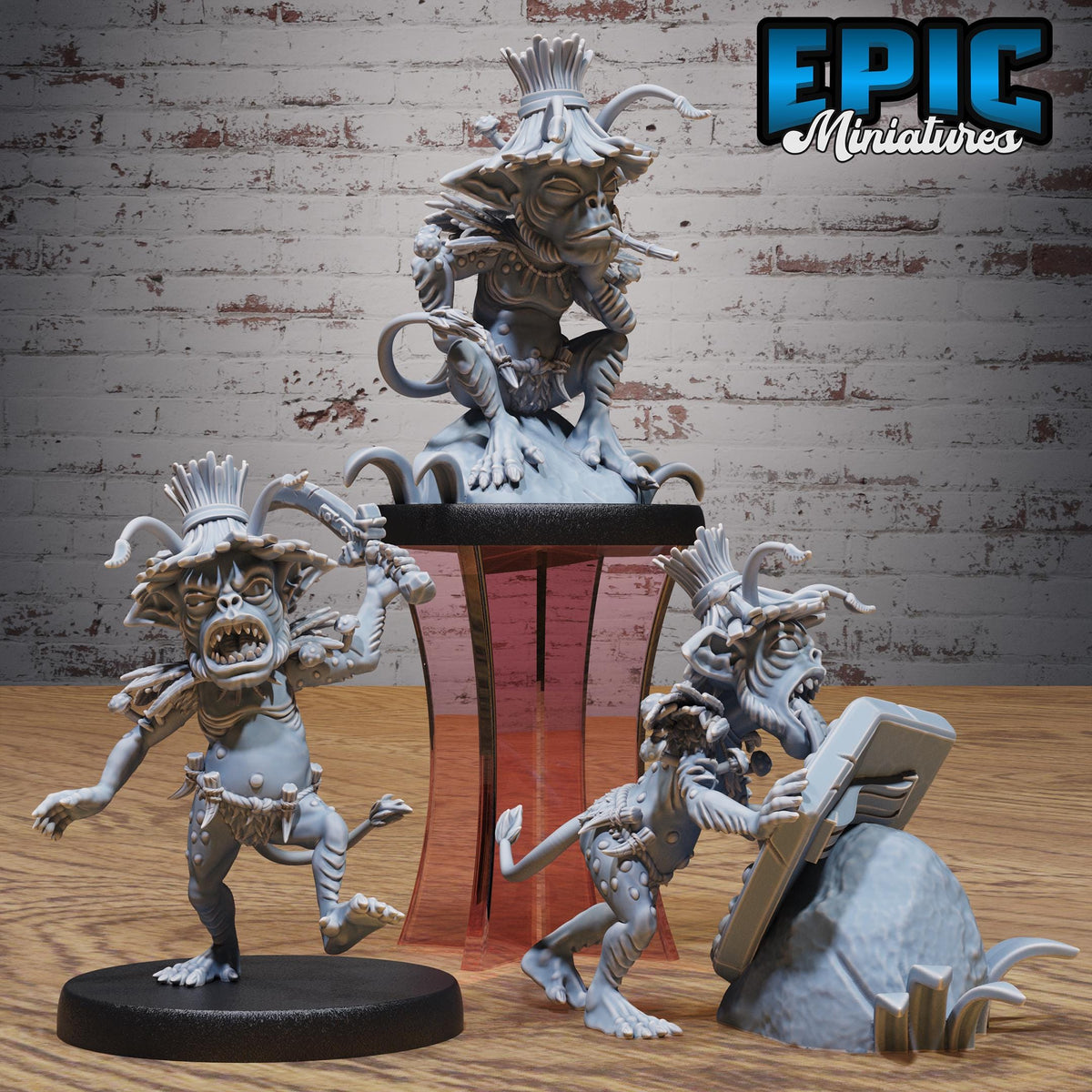 #6780 - Jungle Goblin RPG miniature for role-playing games - Resin printed - 32mm scale - Epic Miniature