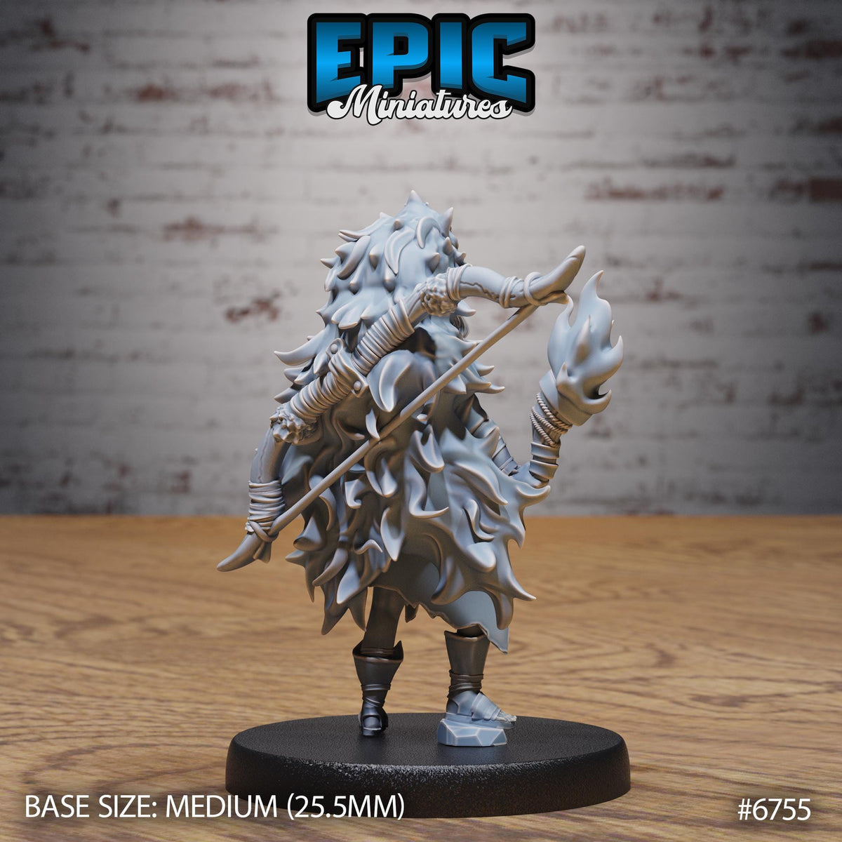 #6752 - Figurine JDR Amazoness pour jeu de rôle - Imprimée en résine - Échelle 32mm - Epic Miniature