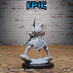 #6440 - Figurine Dragonborn Rogue Attack en résine pour JDR