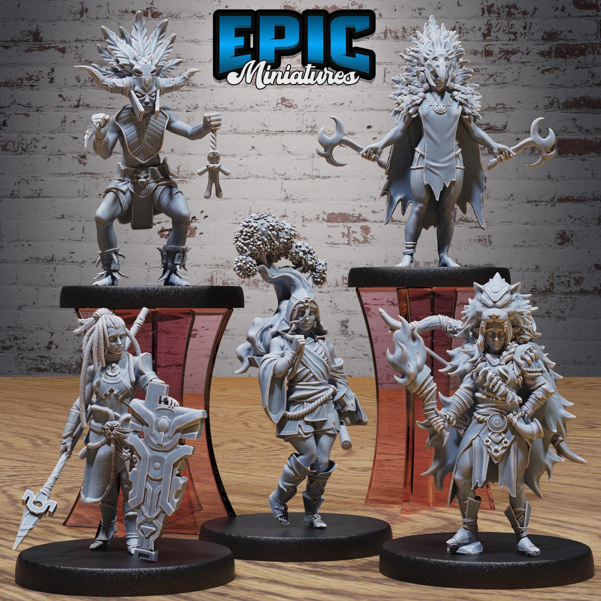 #6752 - Amazoness RPG figurine for role-playing games - Resin printed - 32mm scale - Epic Miniature
