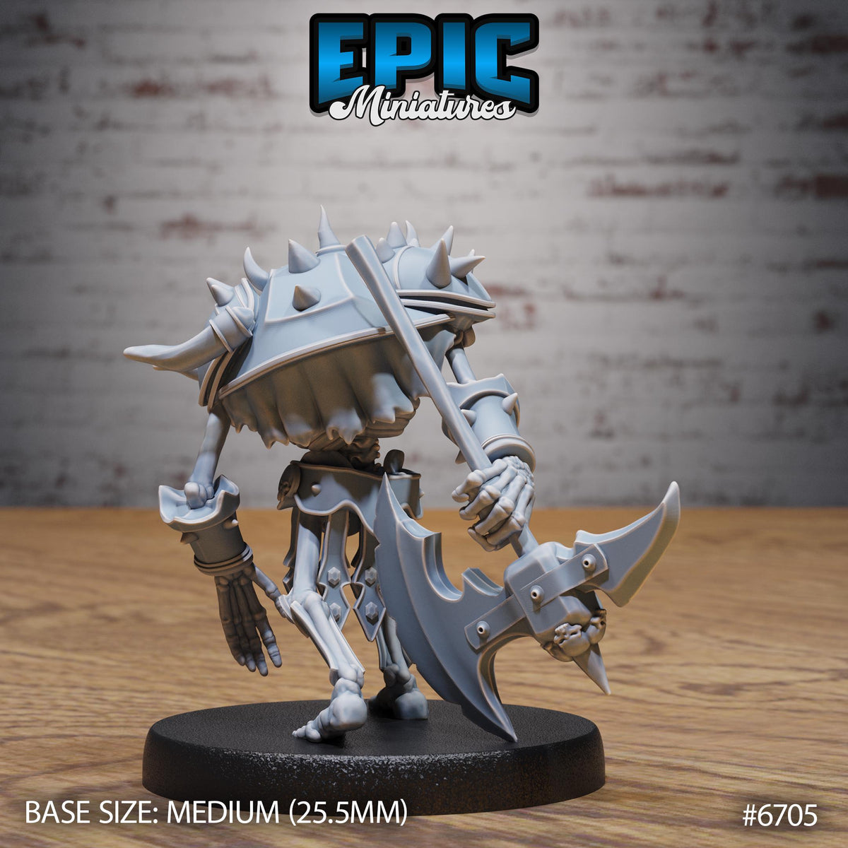 #6705 - Evil Skeleton Attack resin miniature for TTRPG