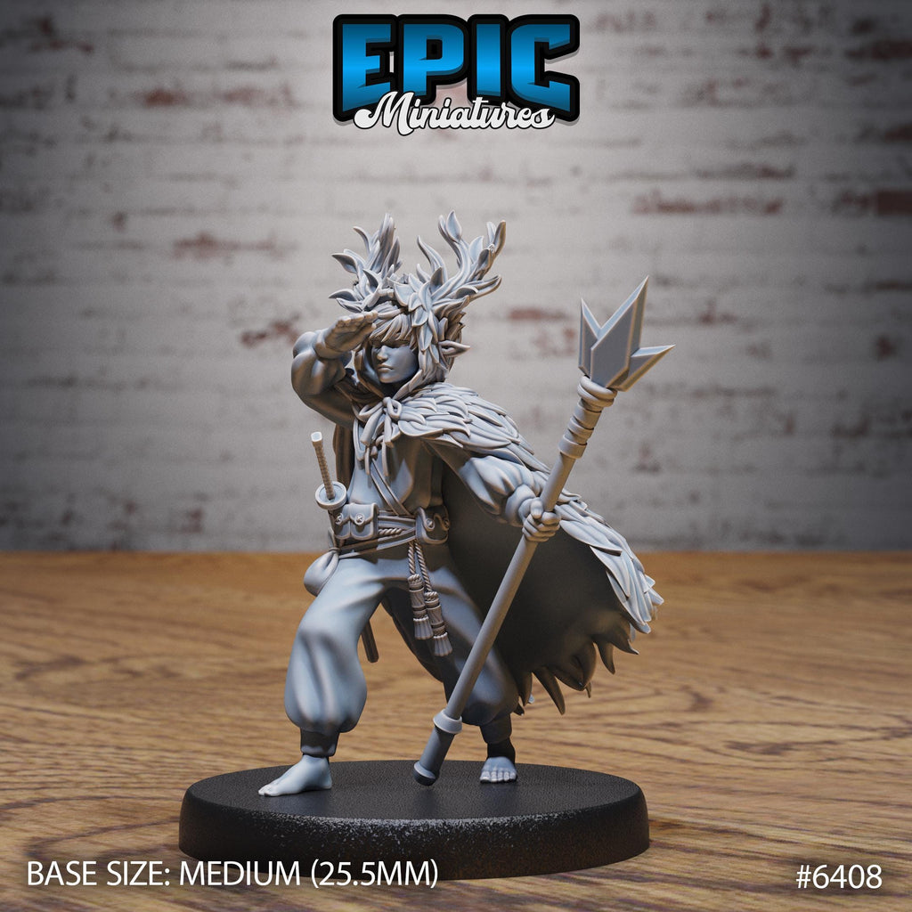 #6408a - Figurine JDR Little Forest Defender Searching pour jeu de rôle - Imprimée en résine - Échelle 32mm - Epic Miniature