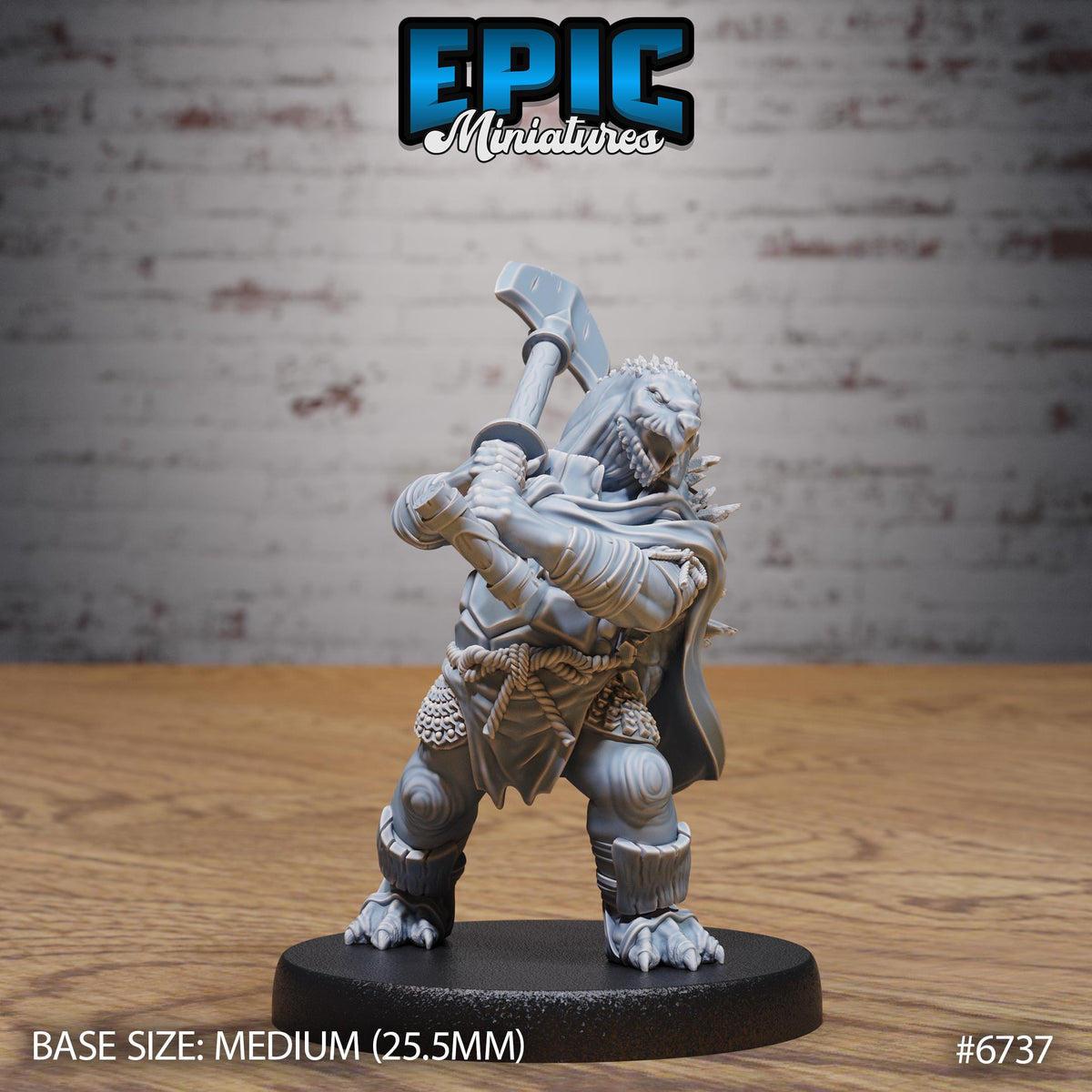 #6737 - Figurine Turtlefolk Grave Robber Attack en résine pour JDR