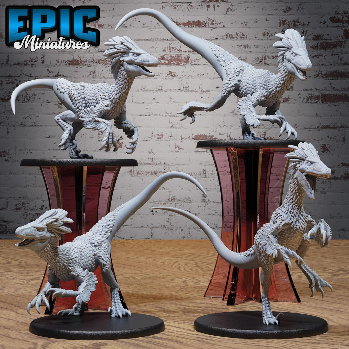 Figurine JDR Raptor pour jeu de rôle - Imprimée en résine - Échelle 32mm - Epic Miniature