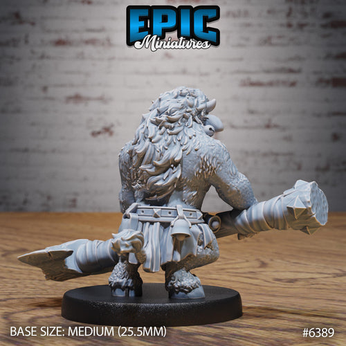 Figurine JDR Baby Minotaur pour jeu de rôle - Imprimée en résine - Échelle 32mm - Epic Miniature