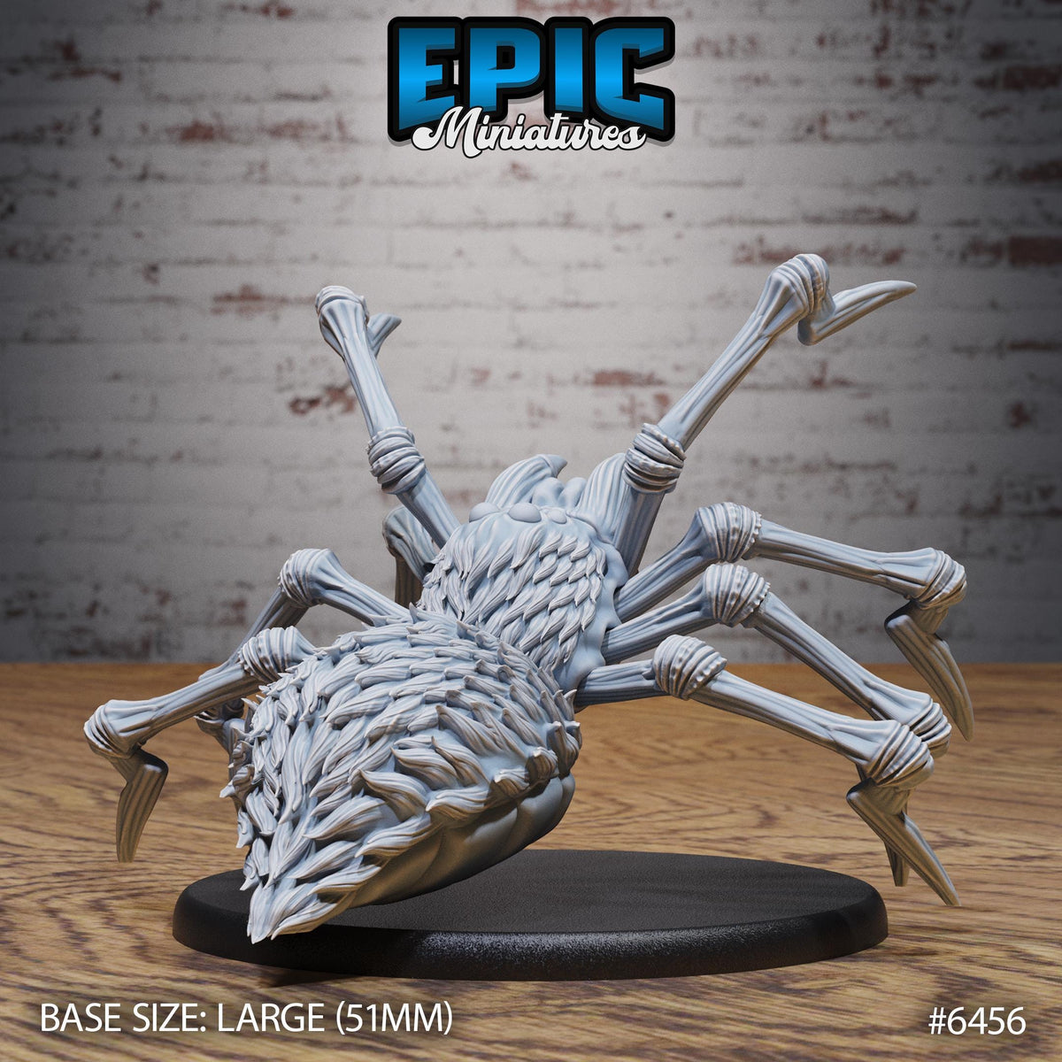 Dire Spider RPG miniature for role-playing games - Resin printed - 28mm and 32mm scale - Epic Miniature