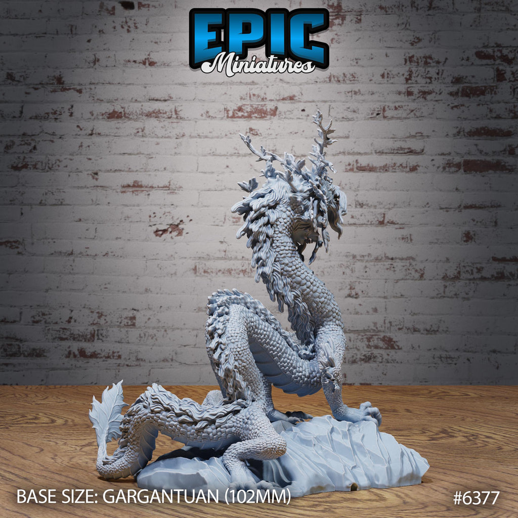 Figurine JDR Forest Lung Dragon pour jeu de rôle - Imprimée en résine - Échelle 32mm - Epic Miniature