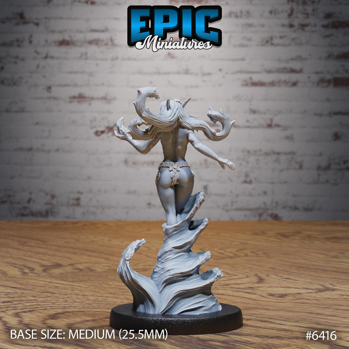 Figurine JDR Spring Undine pour jeu de rôle - Imprimée en résine - Échelle 32mm - Epic Miniature