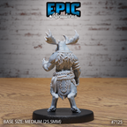 #7125 - Figurine Deer Folk Berserk en résine pour JDR