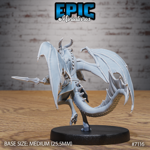 #7116 - Figurine Draconic Demon Emerald Run en résine pour JDR