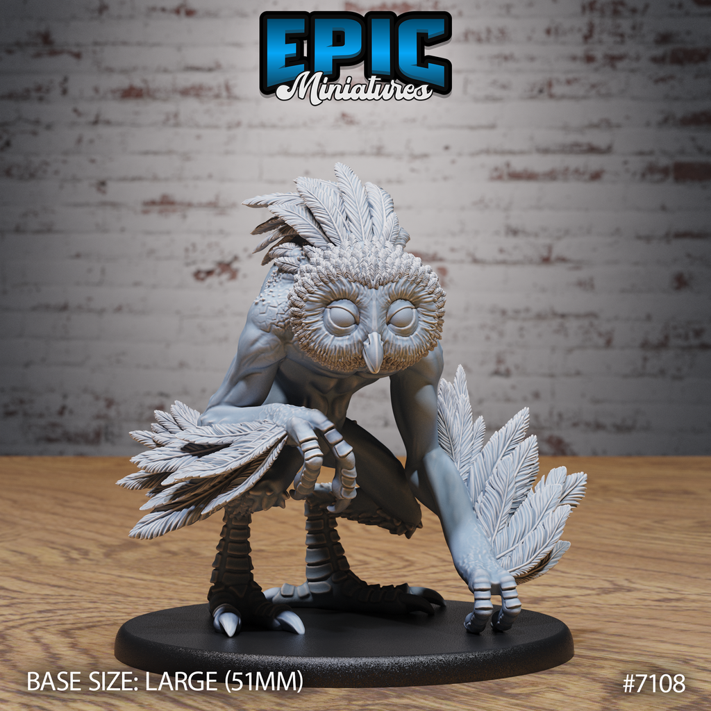 #7108 - Figurine Pincer Owl Beast en résine pour JDR