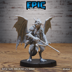 #6464 - Figurine Draconic Demon Sapphire en résine pour JDR