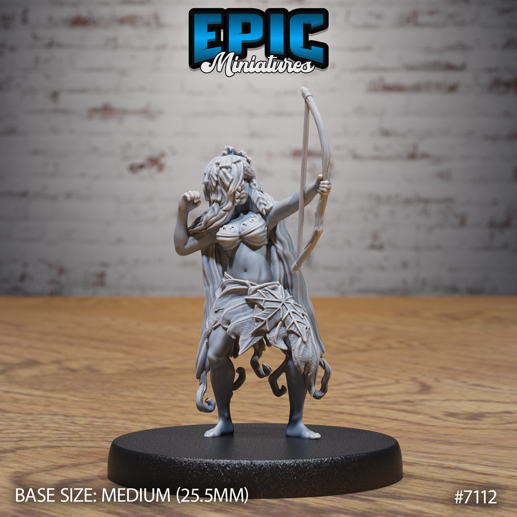 #7112 - Figurine Dryad Shooting en résine pour JDR