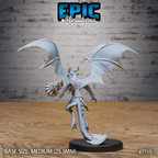 #7115 - Figurine Draconic Demon Emerald Firebreath en résine pour JDR