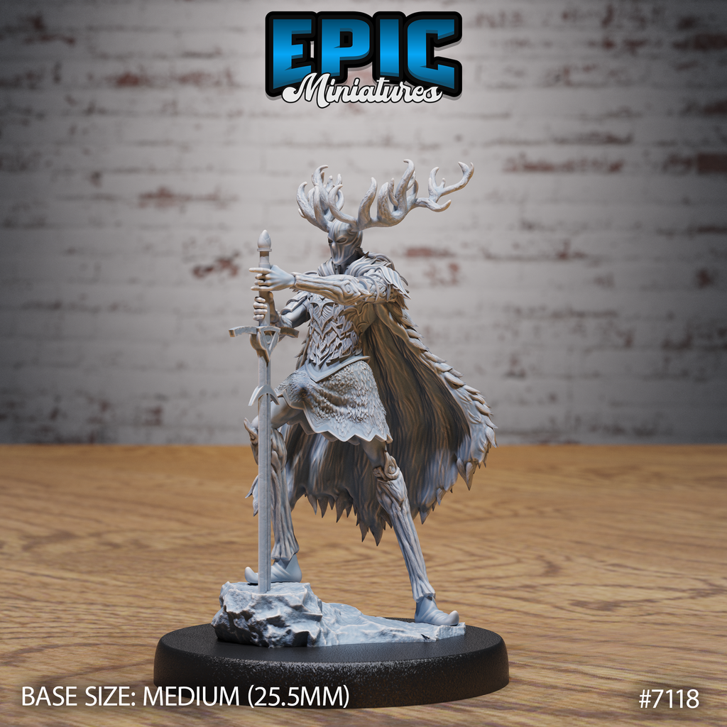 #7118 - Figurine Green Knight Guardian Attack en résine pour JDR