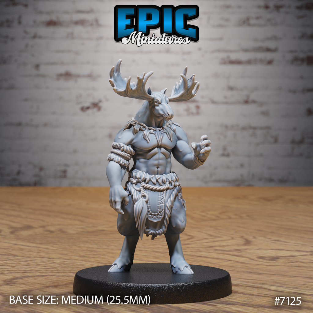 #7125 - Figurine Deer Folk Berserk en résine pour JDR