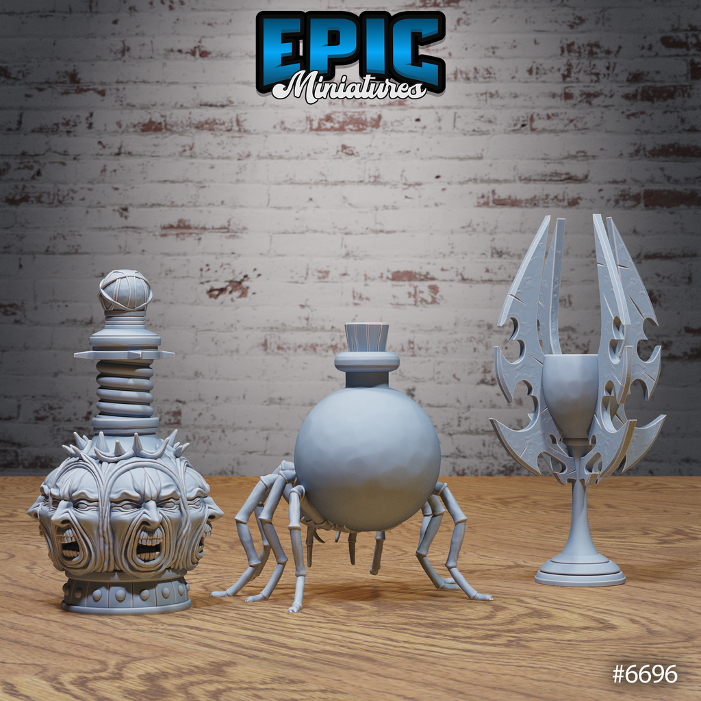 #6696a - Figurine Lich Crypt Scatter en résine pour JDR