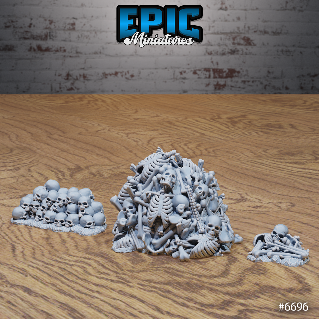 #6696g - Figurine Lich Crypt Scatter en résine pour JDR