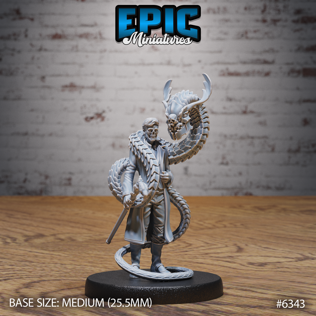 #6343 - Figurine Blue Warlock en résine pour JDR