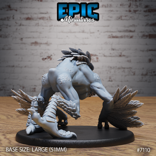 #7110 - Figurine Pincer Owl Beast Angry en résine pour JDR