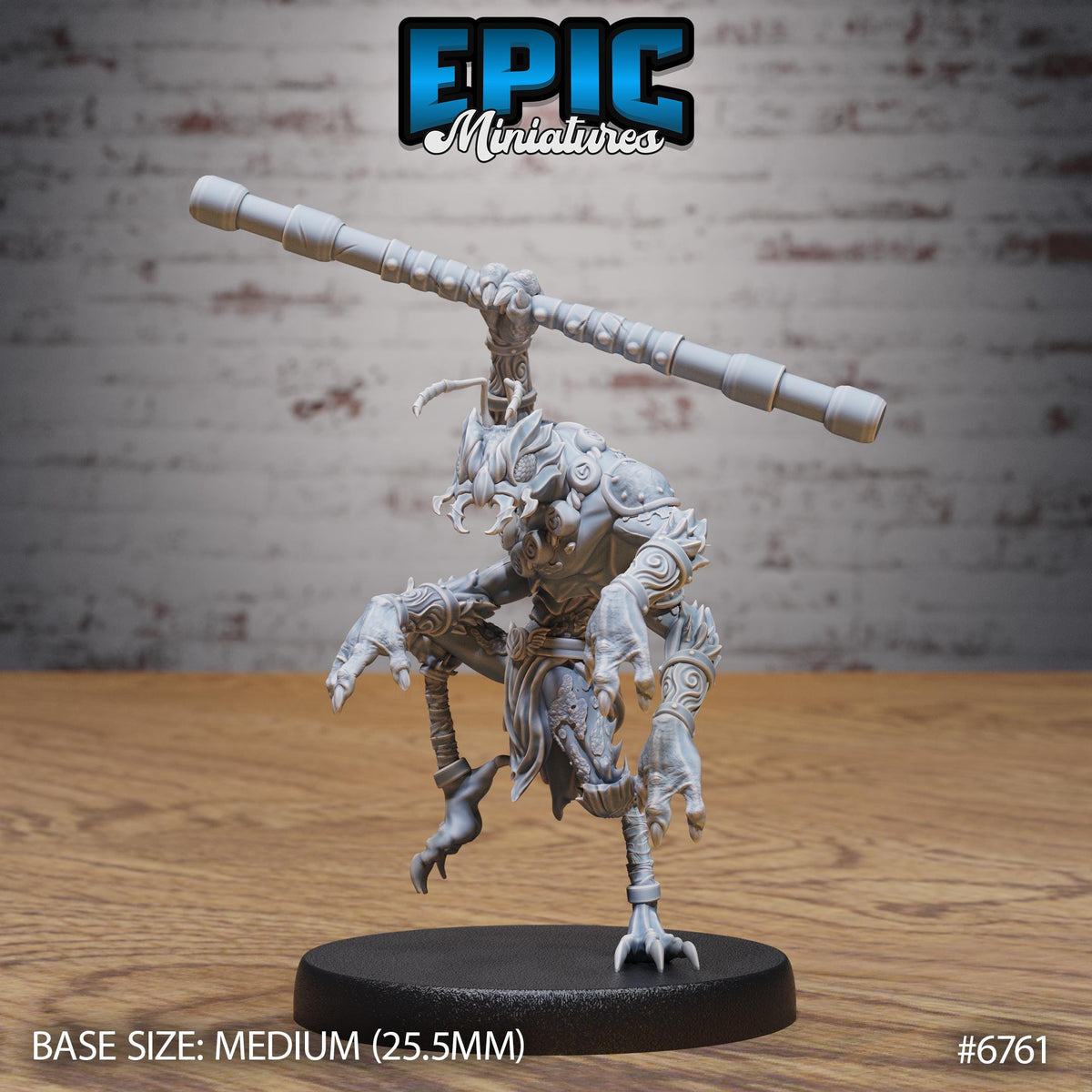 #6759 - Insectoid Monk RPG miniature for role-playing games - Resin printed - 32mm scale - Epic Miniature