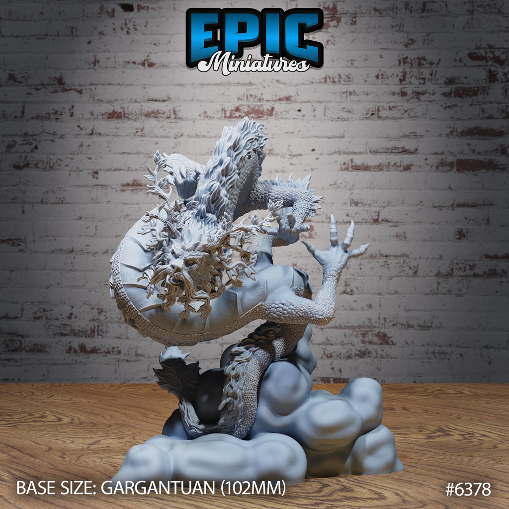 #6378 - Figurine JDR Forest Lung Dragon Attack pour jeu de rôle - Imprimée en résine - Échelle 32mm - Epic Miniature
