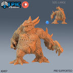 #2457 - Figurine JDR Skin Stitch Dragon pour jeu de rôle - Imprimée en résine - Échelle 32mm - Haunting Catacombs - Epic Miniature