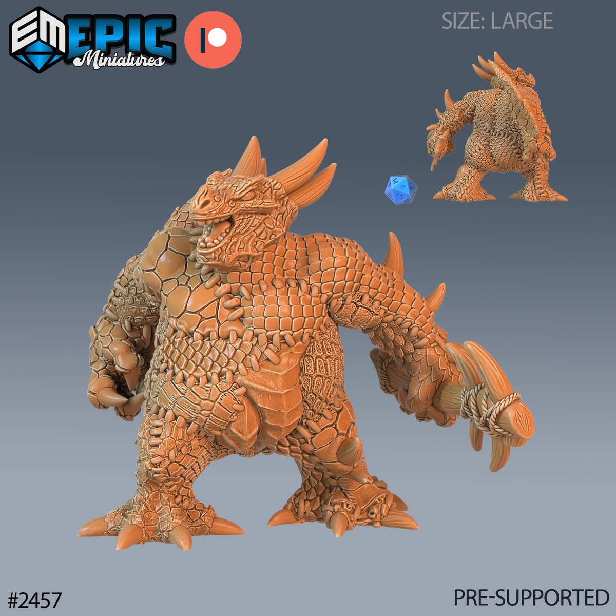#2457 - Figurine JDR Skin Stitch Dragon pour jeu de rôle - Imprimée en résine - Échelle 32mm - Haunting Catacombs - Epic Miniature
