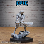 #6785a - Frog Folk Hunter RPG miniature for role-playing games - Resin printed - 32mm scale - Epic Miniature