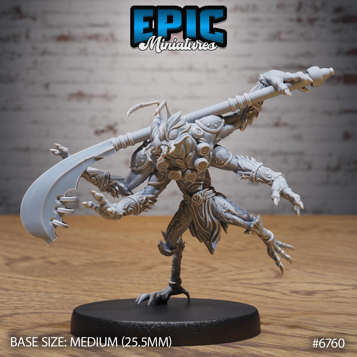 #6759 - Insectoid Monk RPG miniature for role-playing games - Resin printed - 32mm scale - Epic Miniature