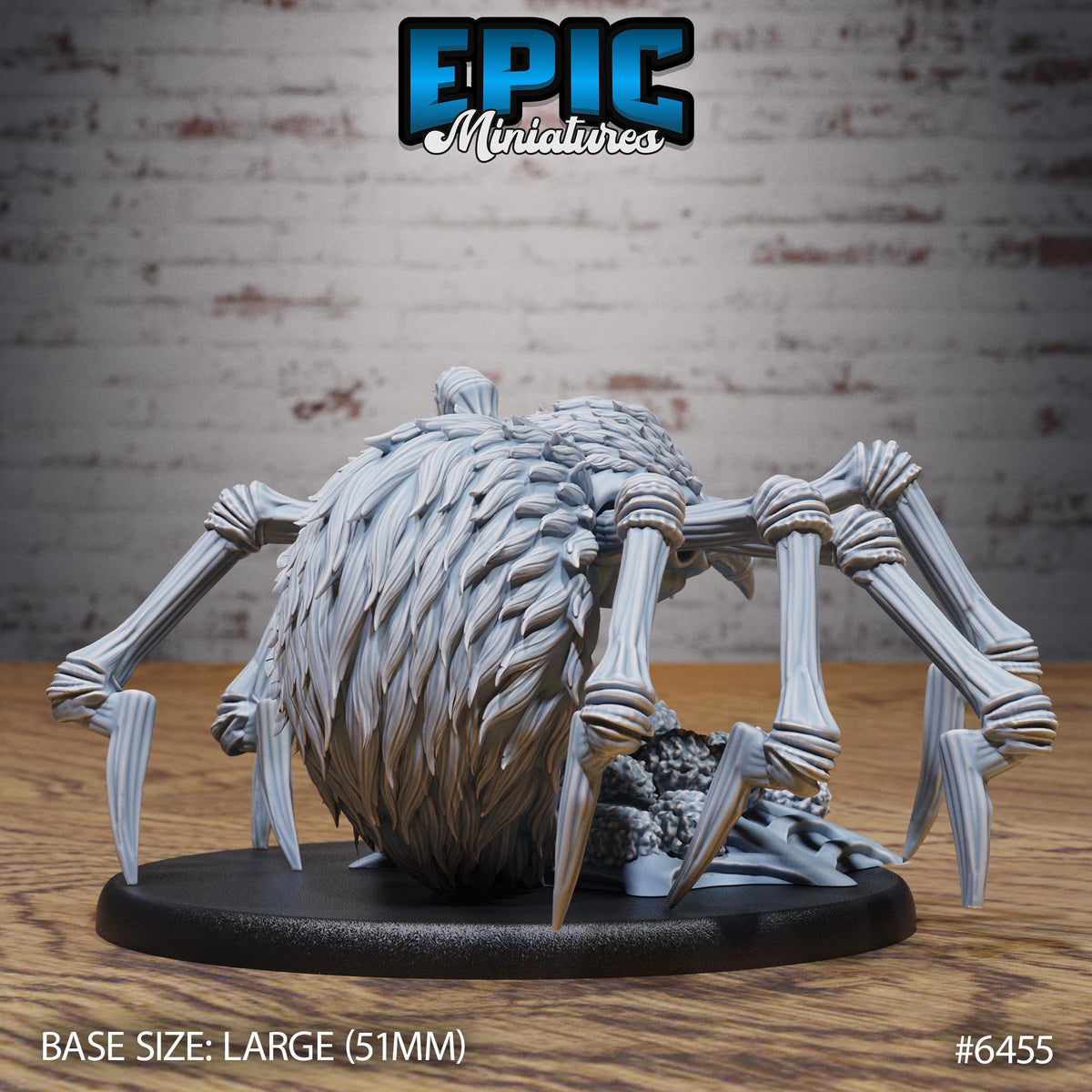 Dire Spider RPG miniature for role-playing games - Resin printed - 28mm and 32mm scale - Epic Miniature