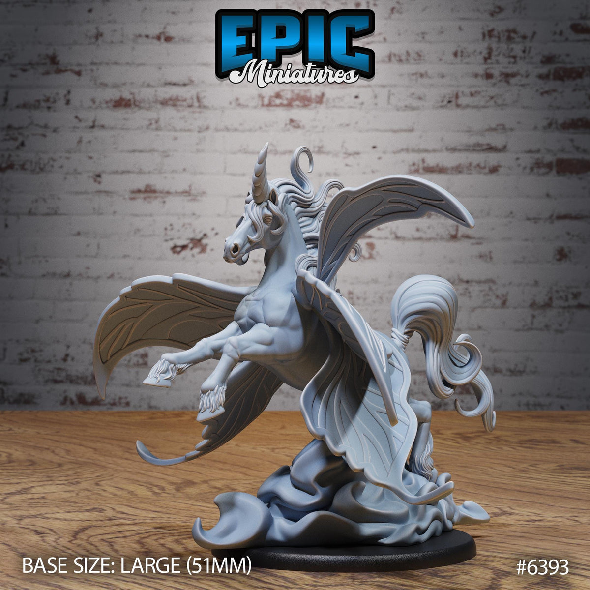 Figurine JDR Fairy Pegasus pour jeu de rôle - Imprimée en résine - Échelle 32mm - Epic Miniature