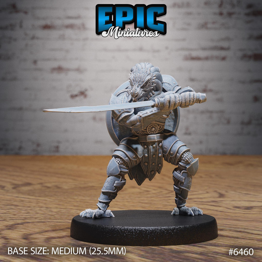 #6460 - Figurine Dragonborn Warrior Stance en résine pour JDR (Copie)
