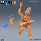 #2472 - Figurine JDR Skeleton Musician Guitar pour jeu de rôle - Imprimée en résine - Échelle 32mm - Epic Miniature