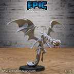 #7115 - Figurine Draconic Demon Emerald Firebreath en résine pour JDR