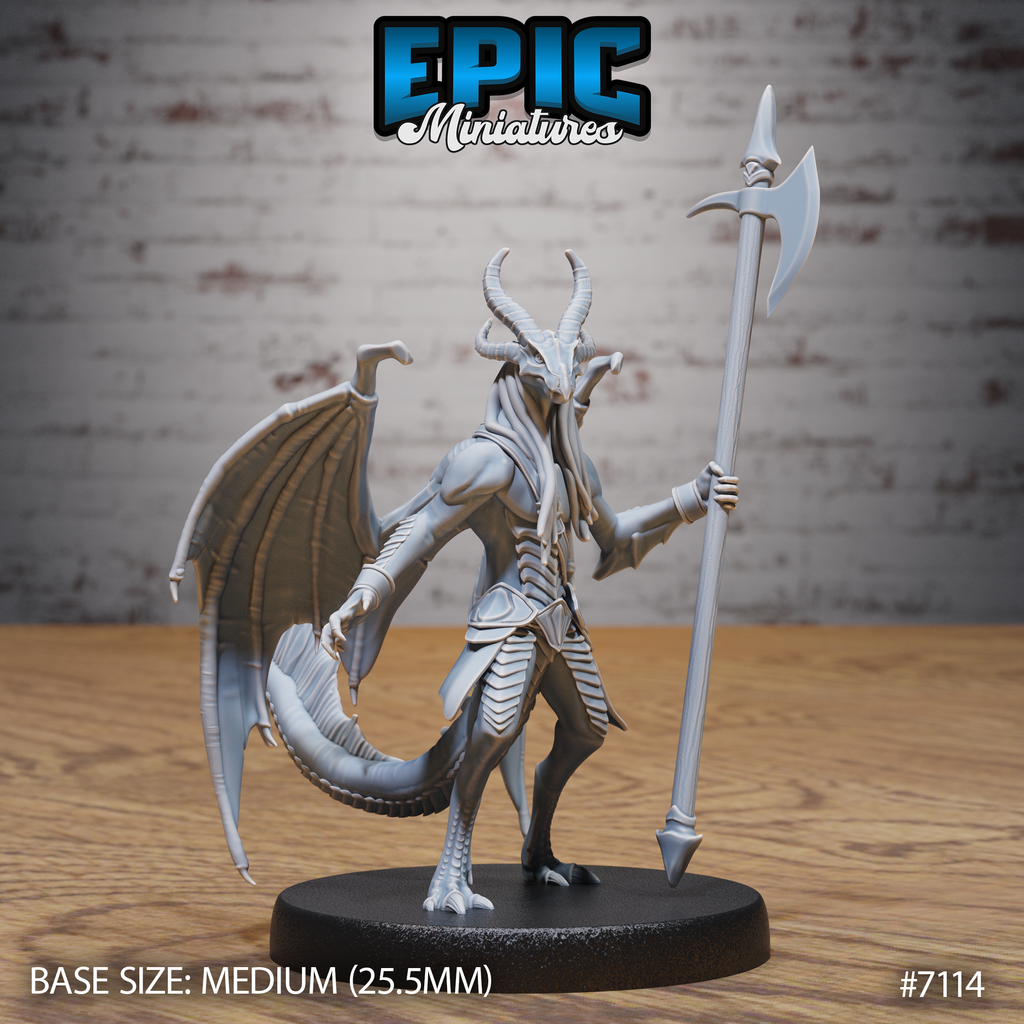 #7114 - Figurine Draconic Demon Emerald en résine pour JDR
