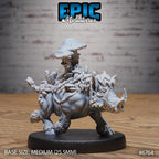 #6762 - Mushroom Boar TTRPG miniature for role-playing games - Resin printed - 32mm scale - Epic Miniature