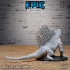 Figurine JDR Dimetrodon pour jeu de rôle - Imprimée en résine - Échelle 32mm - Epic Miniature