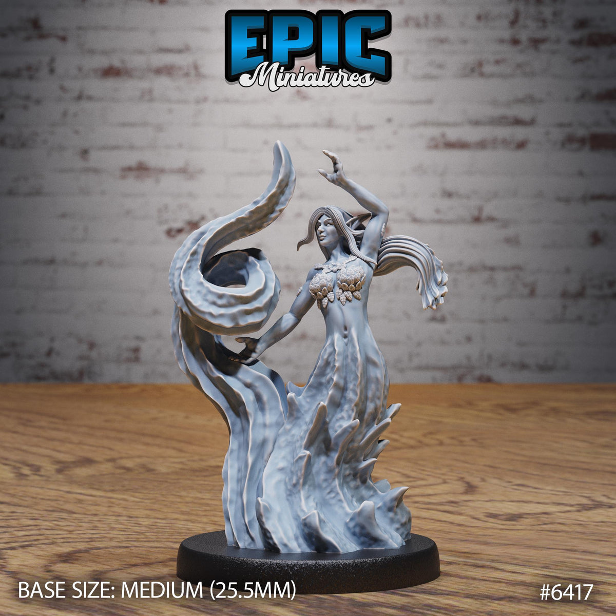 Figurine JDR Spring Undine pour jeu de rôle - Imprimée en résine - Échelle 32mm - Epic Miniature