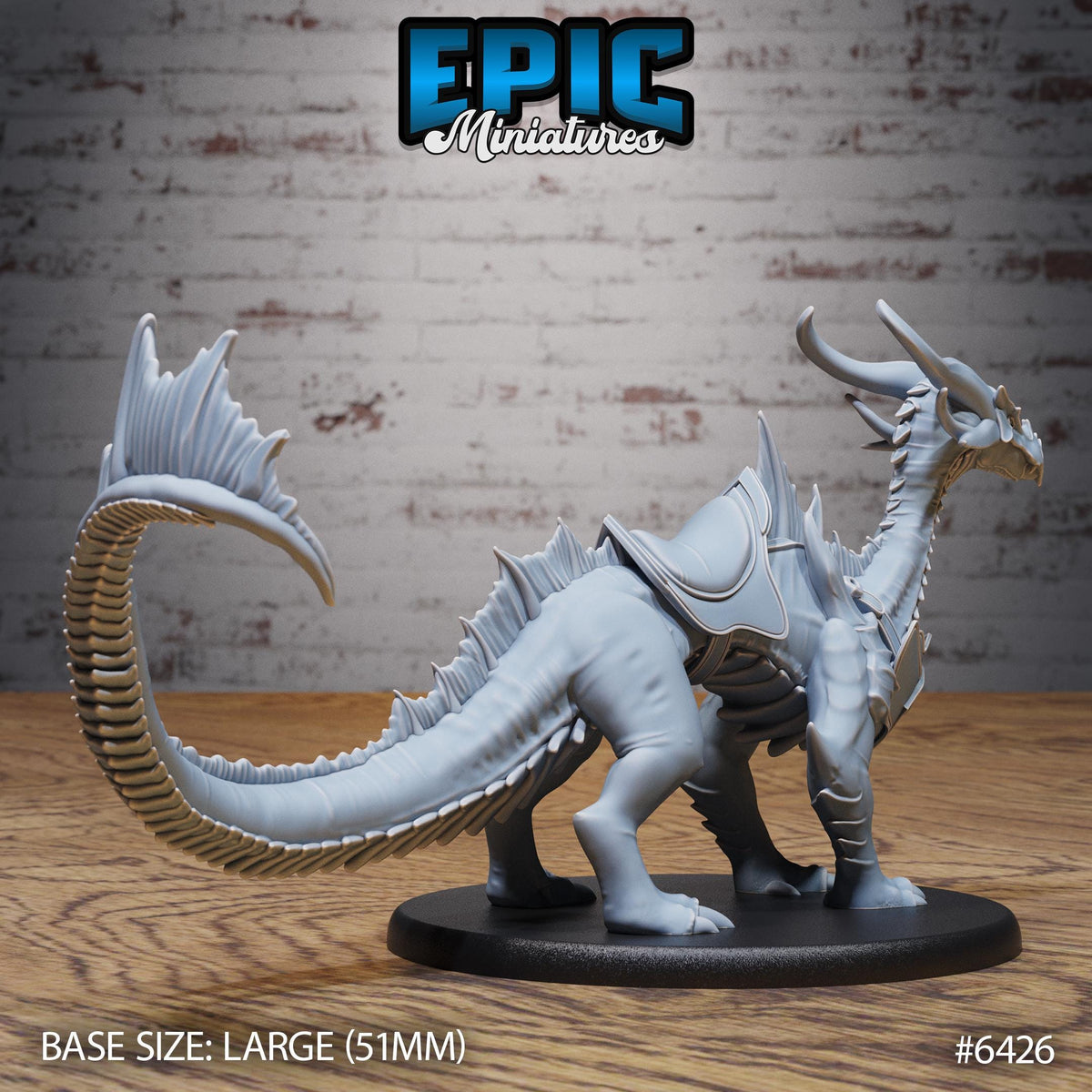 Figurine JDR Emerald Guard Drake pour jeu de rôle - Imprimée en résine - Échelle 32mm - Epic Miniature