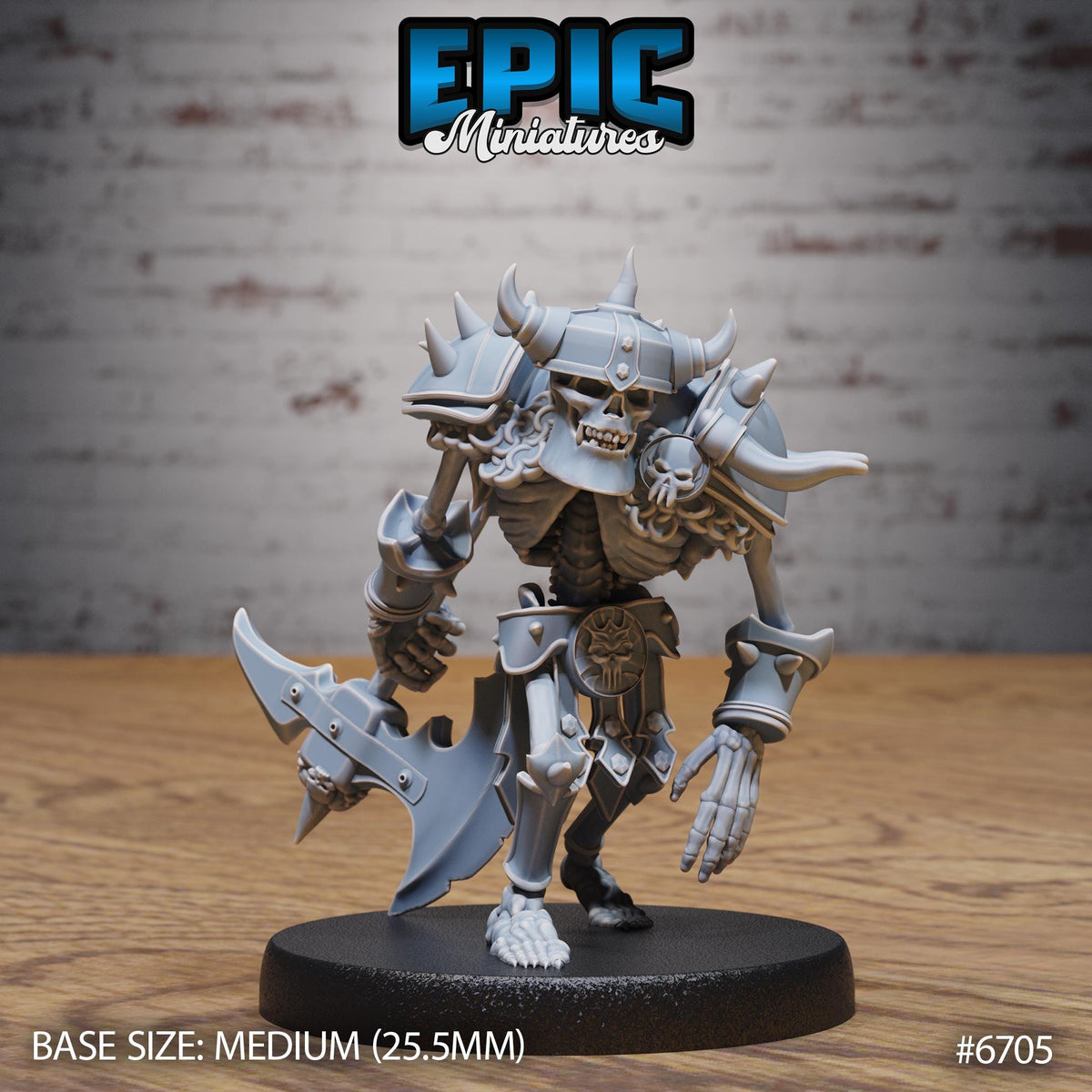#6705 - Evil Skeleton Attack resin miniature for TTRPG