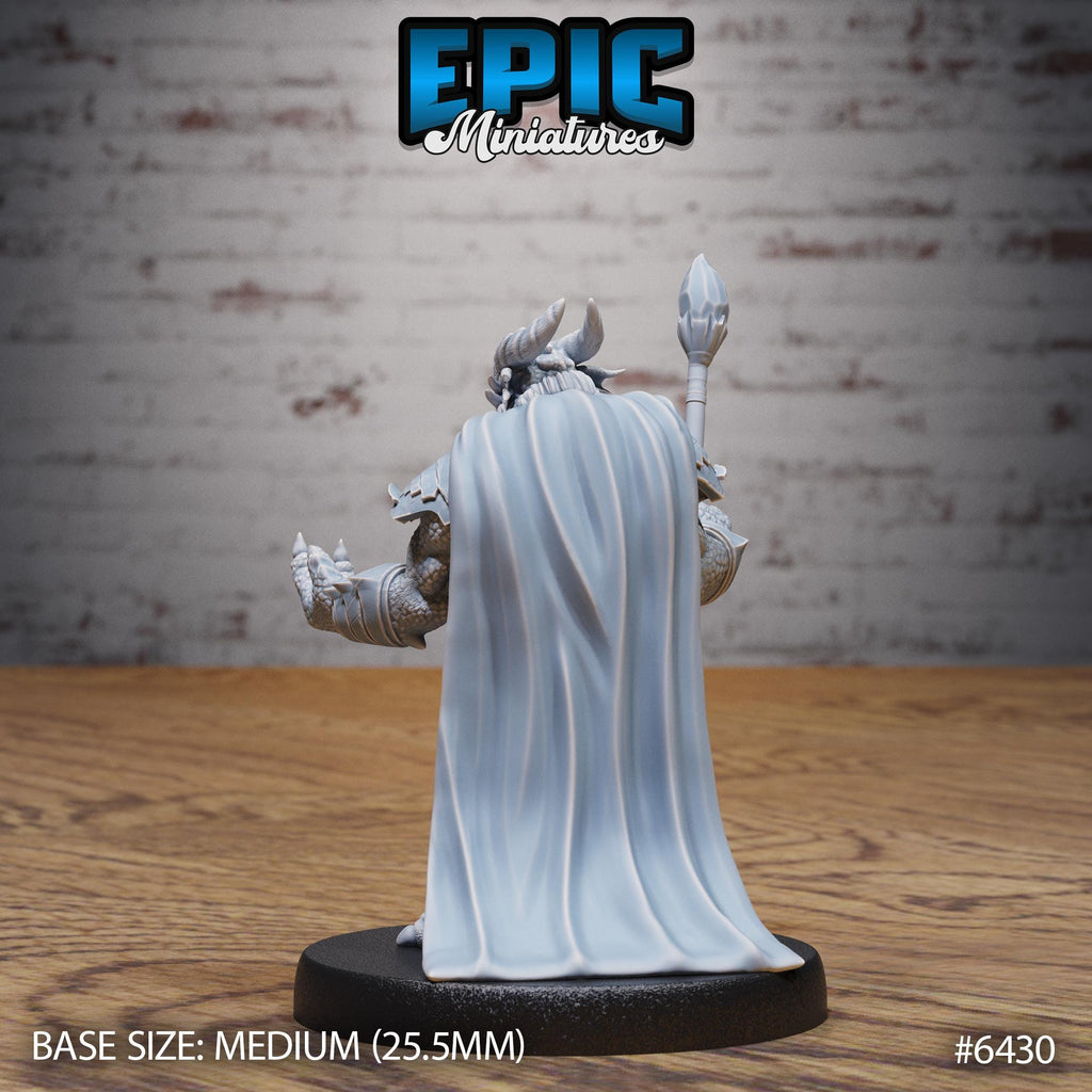 #6430 - Figurine Dragonborn Mage en résine pour JDR