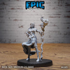 #6385 - Figurine JDR Elf Druid Adventurer Staff pour jeu de rôle - Imprimée en résine - Échelle 32mm - Epic Miniature