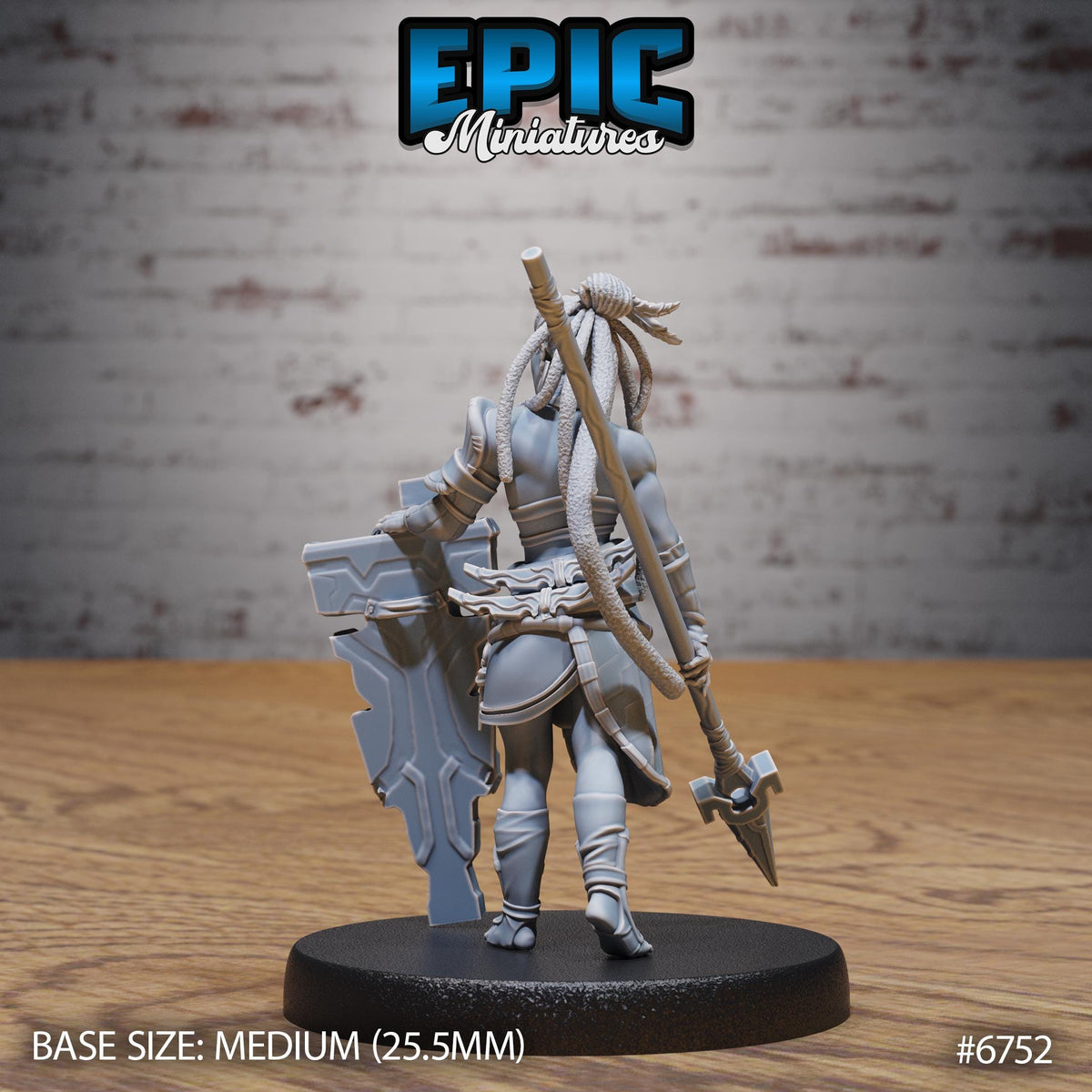 #6752 - Figurine JDR Amazoness pour jeu de rôle - Imprimée en résine - Échelle 32mm - Epic Miniature
