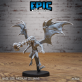Figurine JDR Draconic Demon Sapphire Flame, démon draconique ailé crachant un souffle de flames