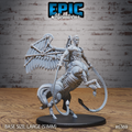 Figurine JDR Inevitable Zelekhut Whip, centaure mécanique cabré avec ailes articulées déployées et deux longs fouets dentelés