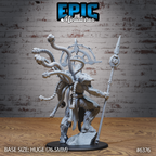Vue arrière de la figurine JDR Primus War Avatar, montrant les appendices mécaniques segmentés, l’auréole et les plaques d’armure