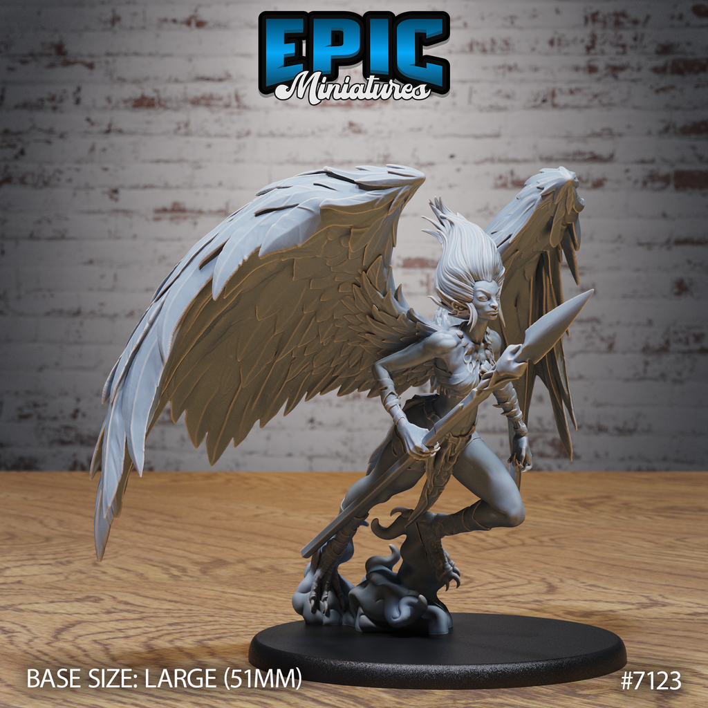 #7123 - Figurine Wind Goddess Avatar Spear en résine pour JDR
