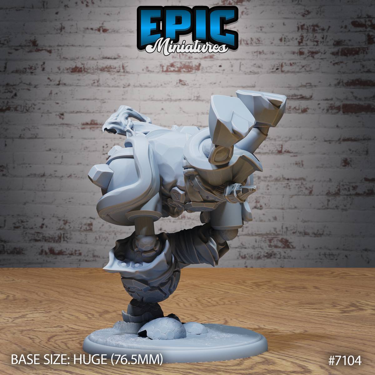 #7104 - Figurine Arcane Stone Golem Smash en résine pour JDR