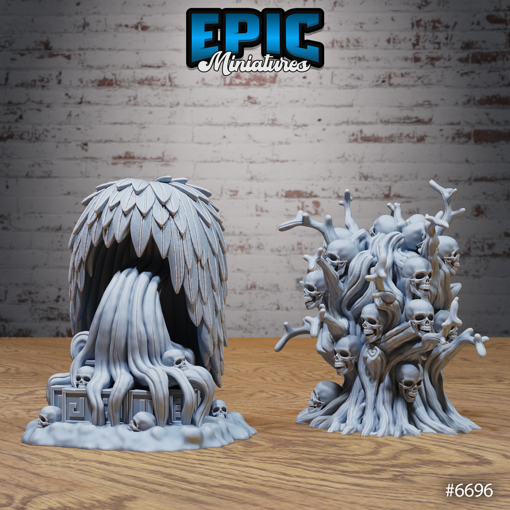 #6696f - Figurine Lich Crypt Scatter en résine pour JDR
